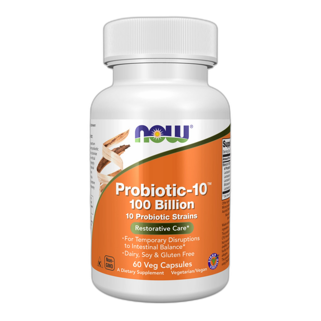 Пробіотик-10™ 100 мільярдів - 60 капсул - Now Foods