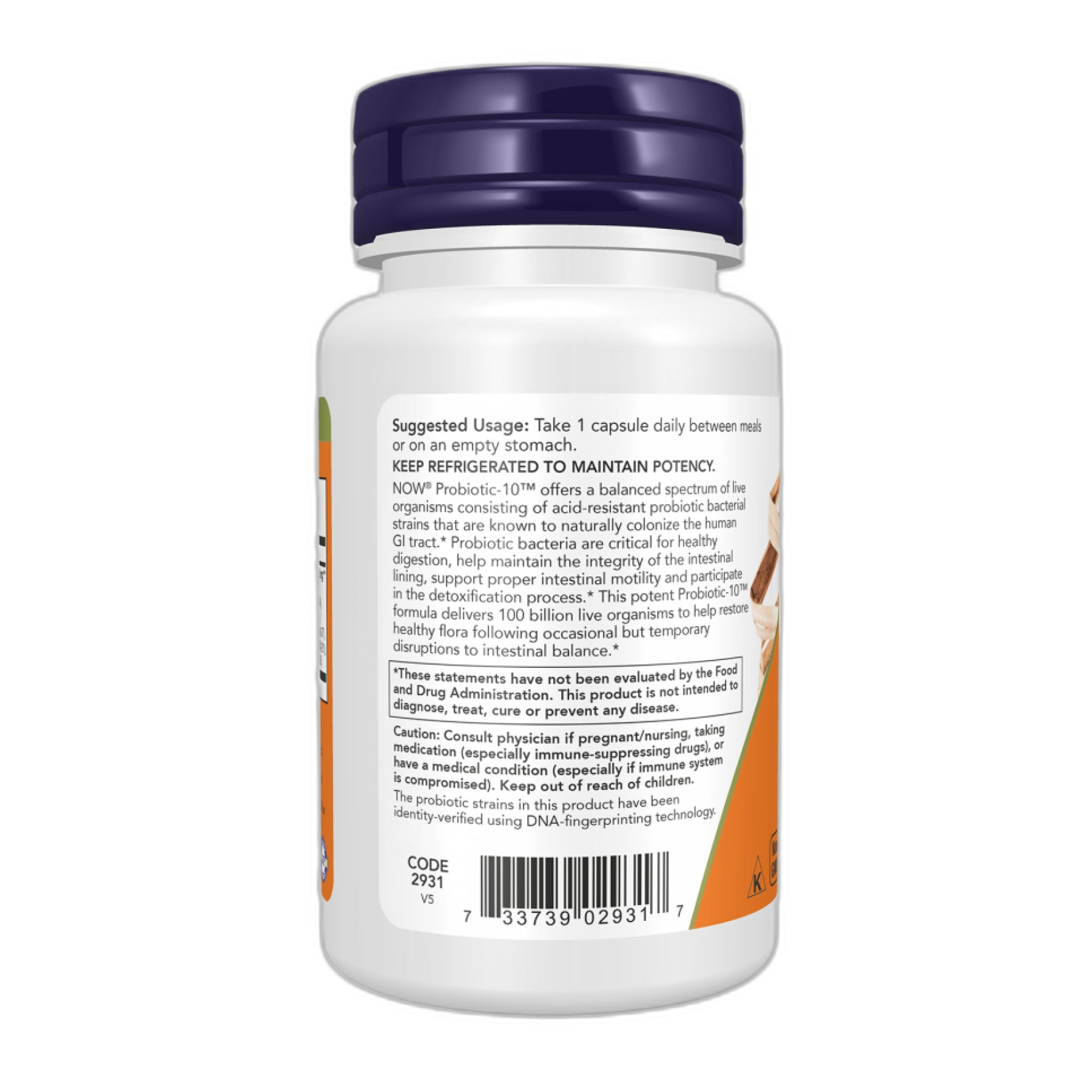 Пробіотик-10™ 100 мільярдів - 60 капсул - Now Foods