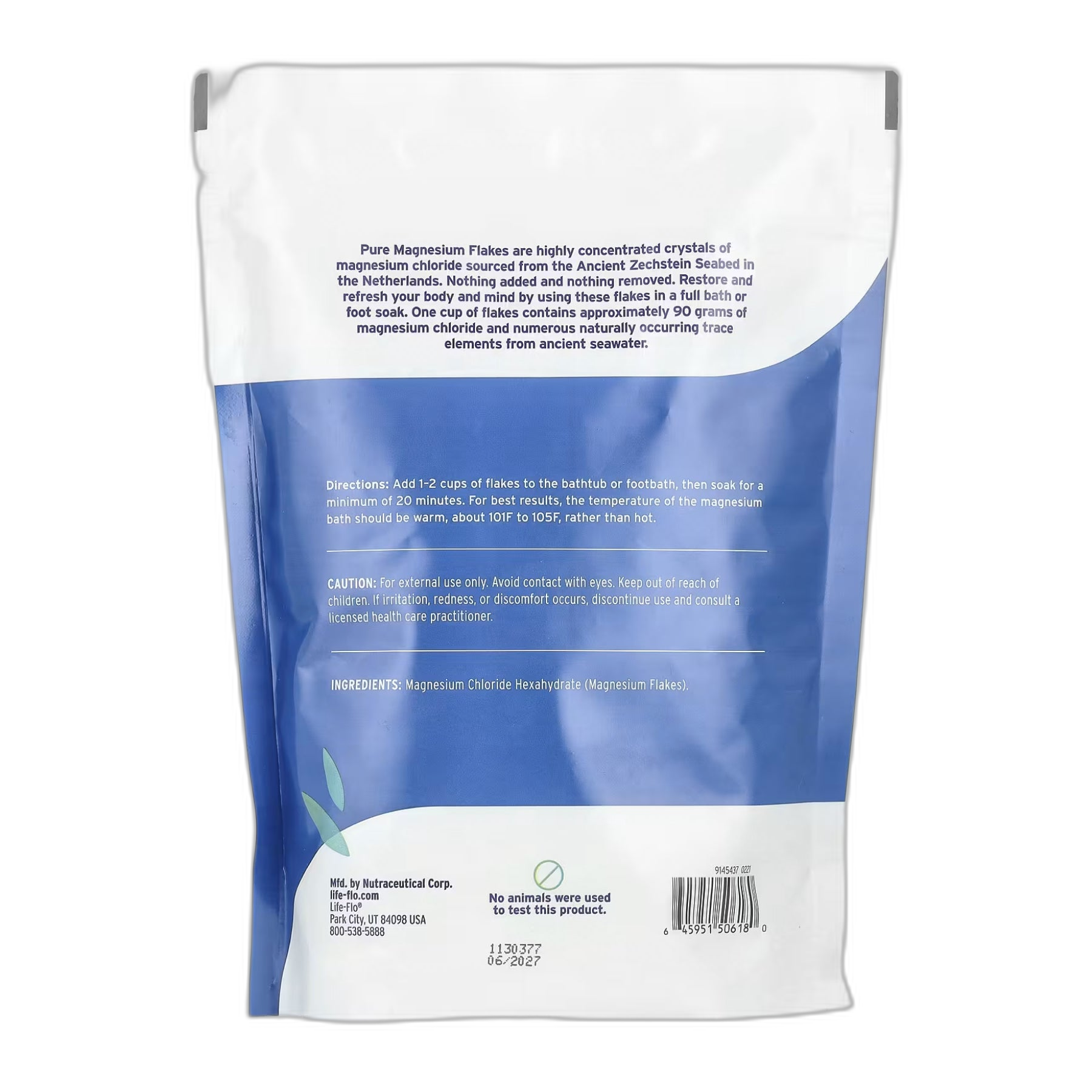 Pure Магній Flakes - 1.65lb (26.4oz) - Life-flo