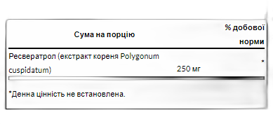 Ресвератрол 250 мг - 30 капсул - Swanson