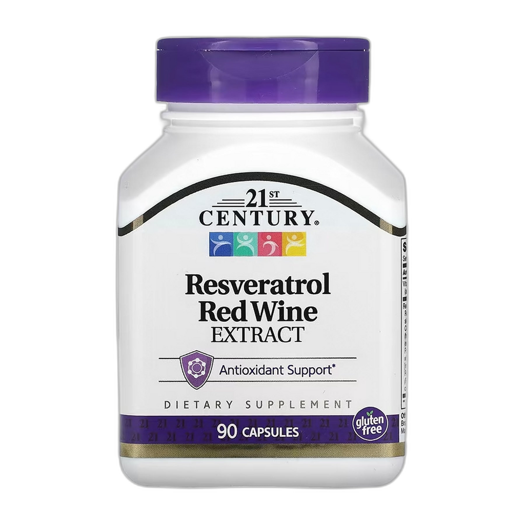 Ресвератрол Red Wine Екстракт - 90 капсул - 21st Century