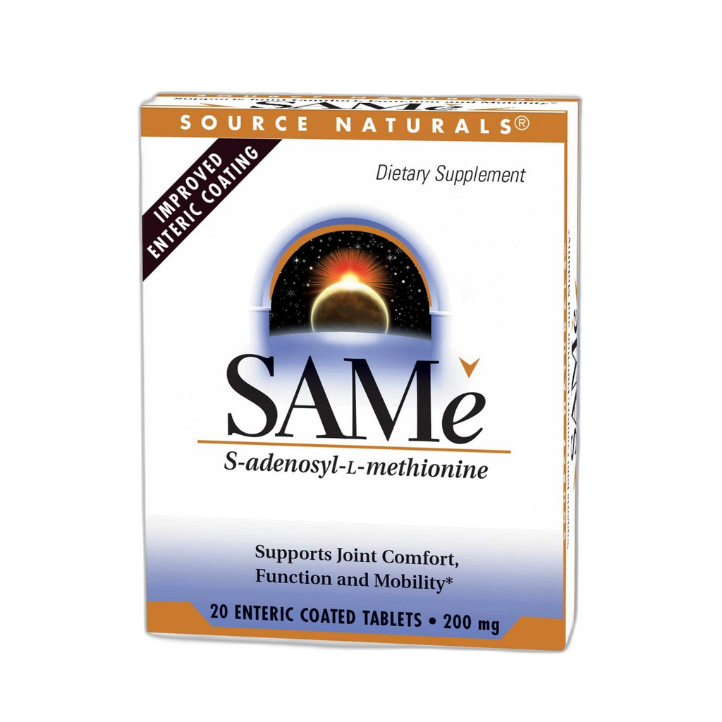 SAM-e 200 мг Ентерік Коатед - 20 таблеток - Source Naturals
