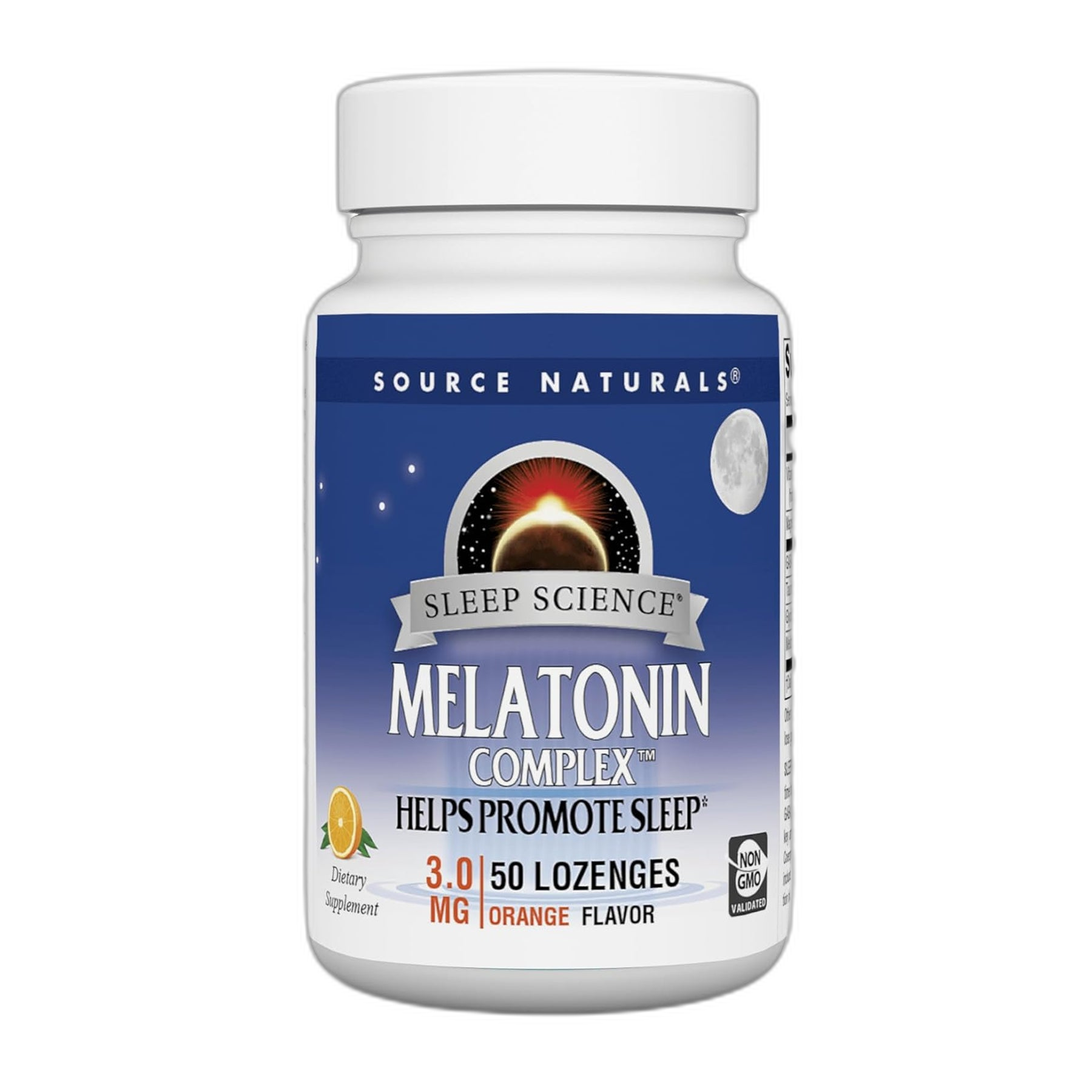 Сон Скіенке® Мелатонін Комплекс™ 3 мг - 50 Льодяники Апельсин - Source Naturals