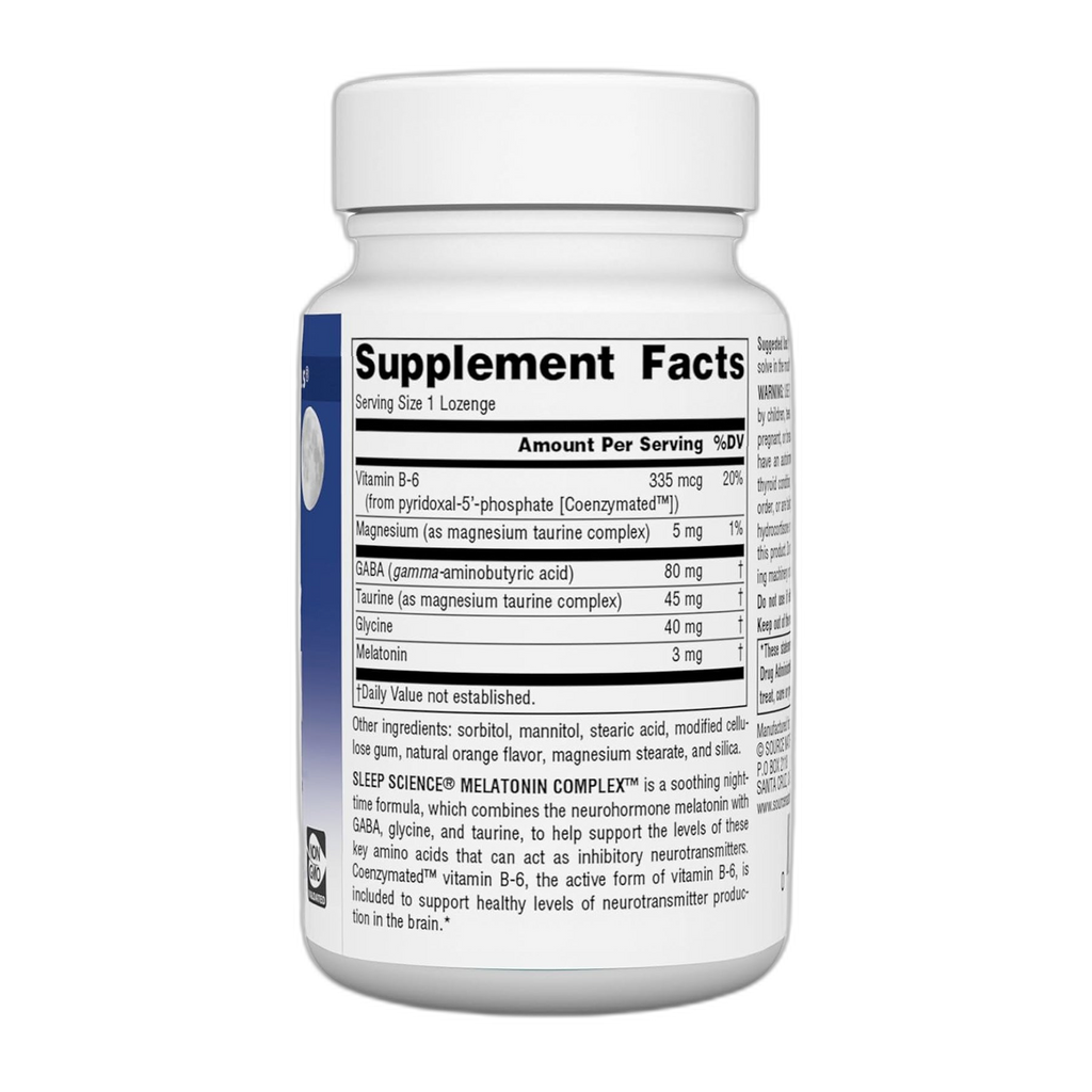 Сон Скіенке® Мелатонін Комплекс™ 3 мг - 50 Льодяники Апельсин - Source Naturals