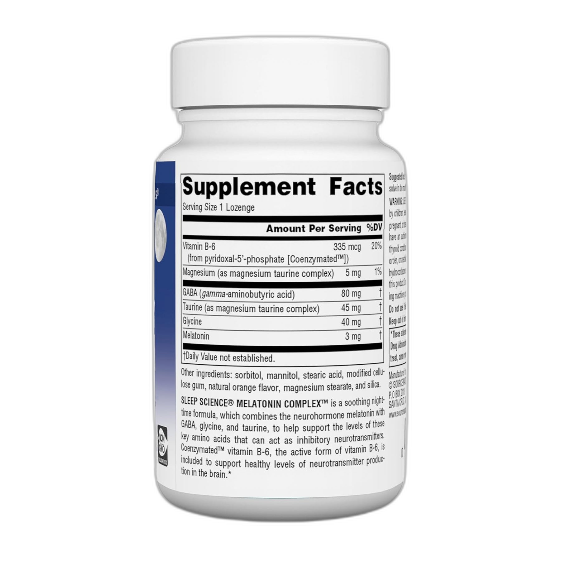 Сон Скіенке® Мелатонін Комплекс™ 3 мг - 50 Льодяники Апельсин - Source Naturals
