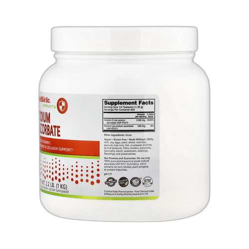 Sodium аскорбат - 1000 г - Nutribiotic — фото 2