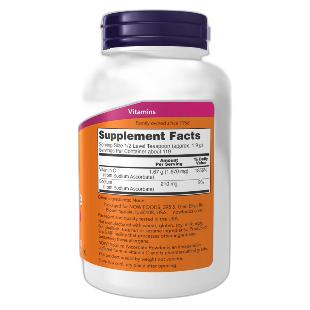 Содіум Аскорбат - 227 г (8 oz) - Now Foods — фото 2