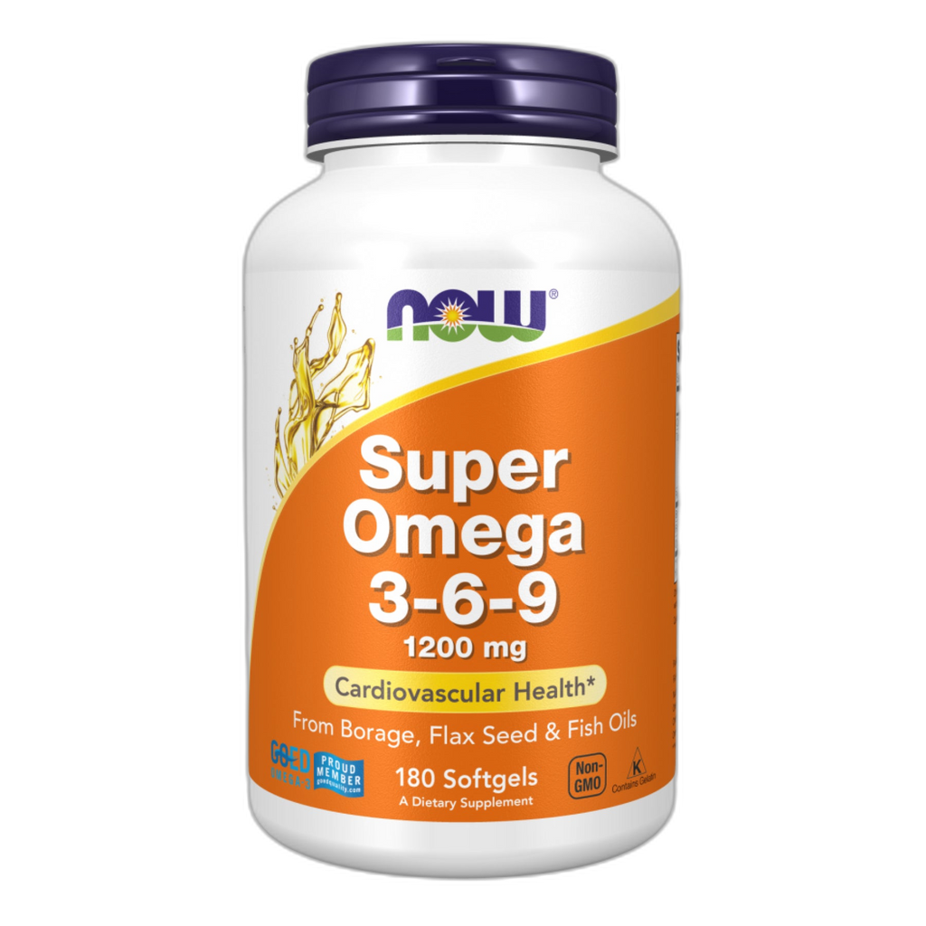 Супер Омега 3-6-9 1200 мг - 180 капсул - Now Foods