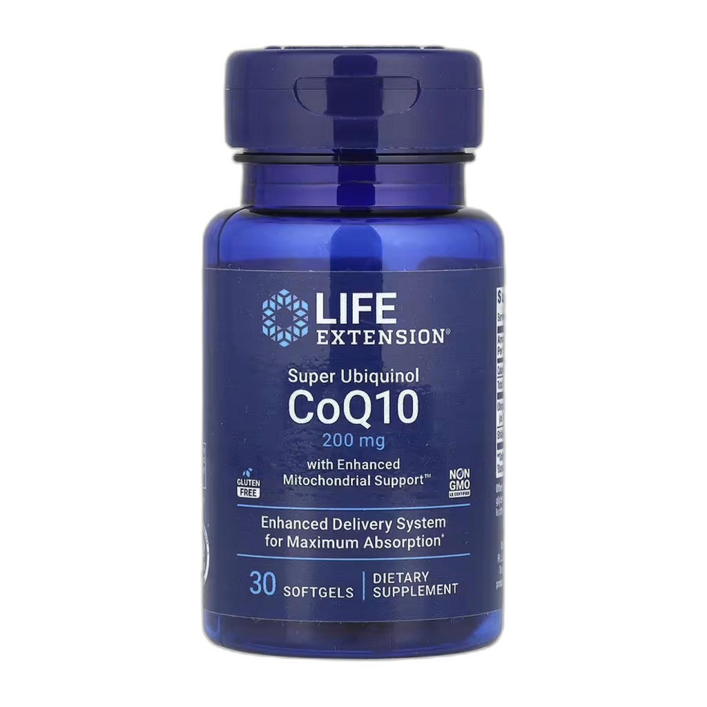 Super Убіхінол Коензим Q10 з Enhanced Mitochondrial Support™ 200 мг - 30 капсул - Life Extension