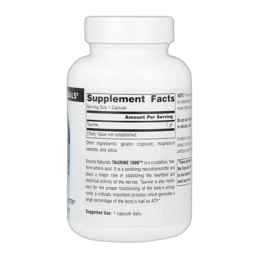 Таурин 1000™ 1000 мг - 60 капсул - Source Naturals