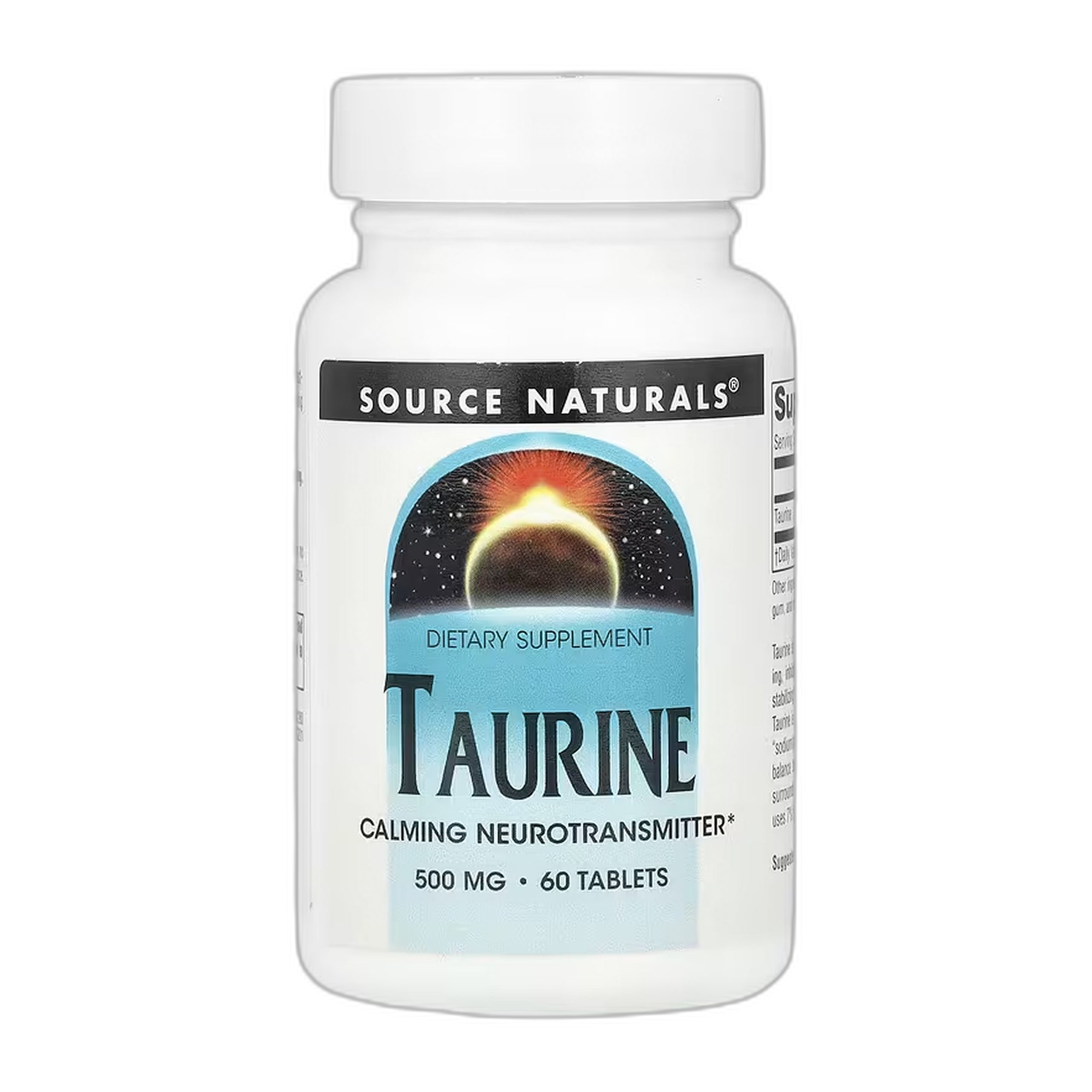 Таурин 500 мг - 60 таблеток - Source Naturals