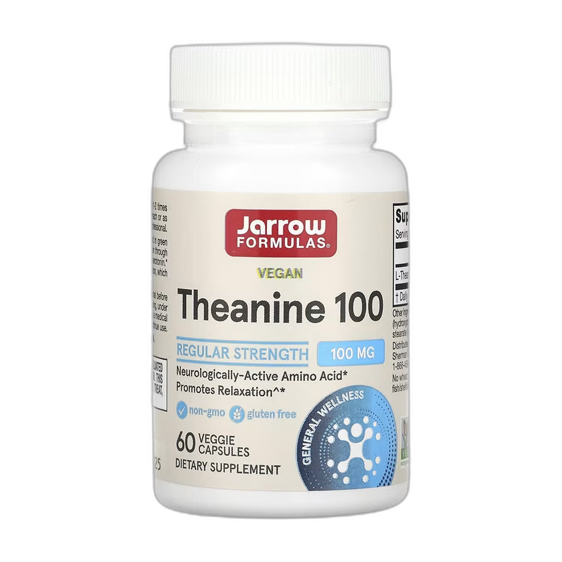 Теанін 100 мг - 60 капсул - Jarrow Formulas