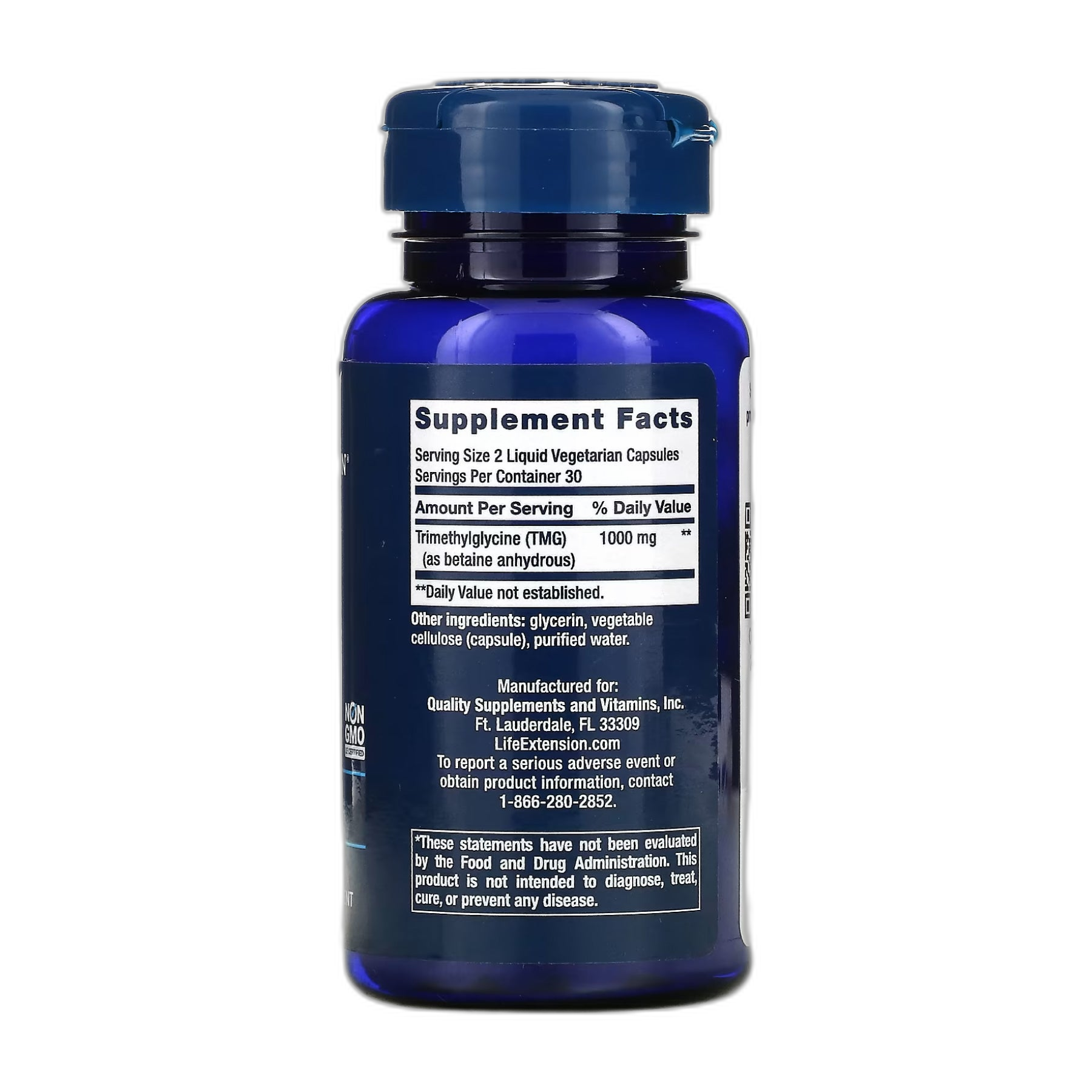 TMG 500 mg - 60 liquid vcaps - Life Extension