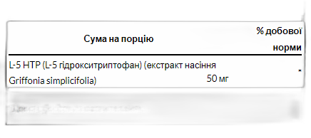Ультра 5-HTP 50 мг - 60 капсул - Swanson