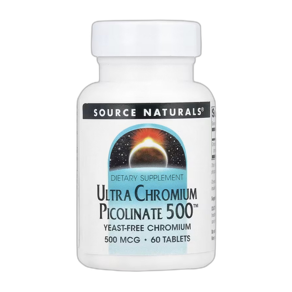 Ультра Піколінат хрому 500™ 500 мкг - 60 таблеток - Source Naturals