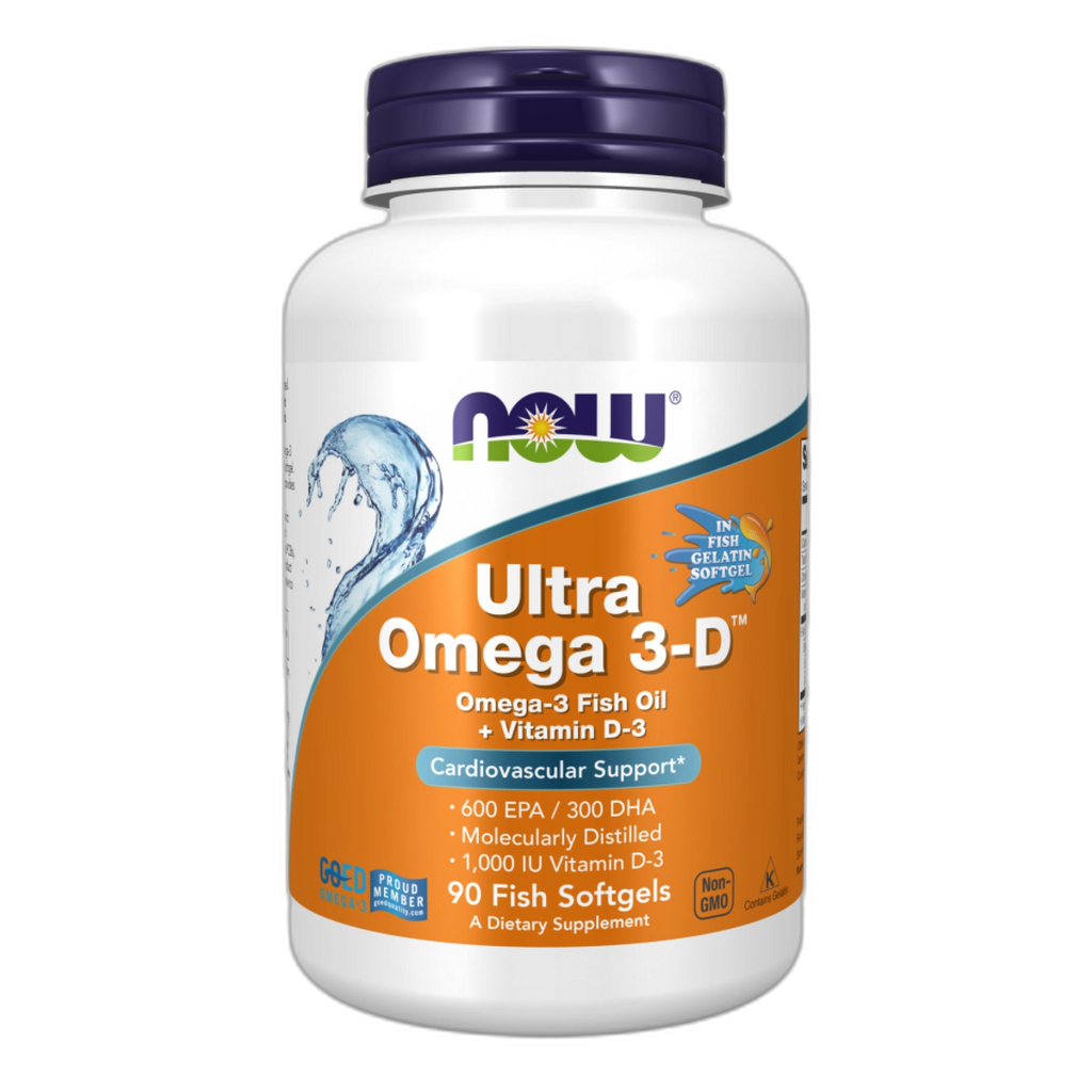 Ультра Омега-3-D капсул - 90 капсул - Now Foods