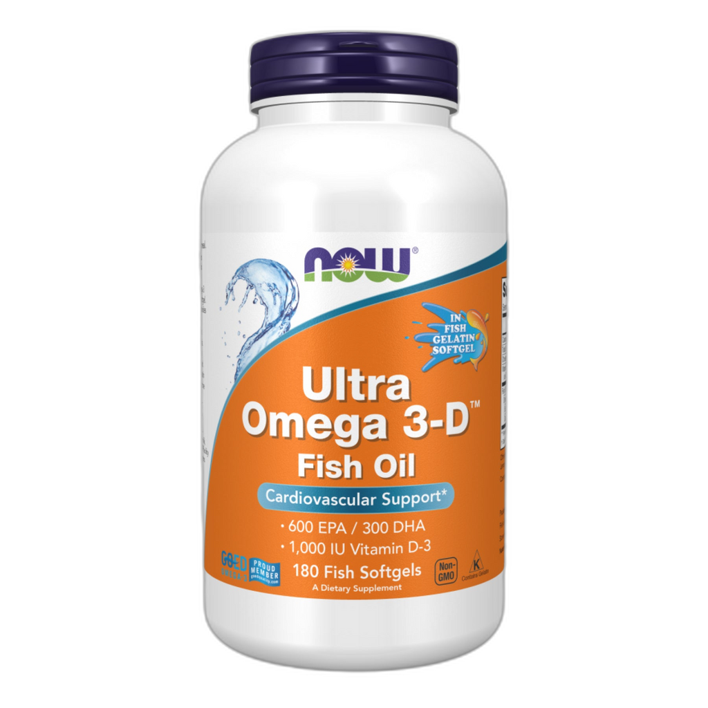Ультра Омега-3-D™ Риб'ячий жир - 180 Фіш капсул - Now Foods