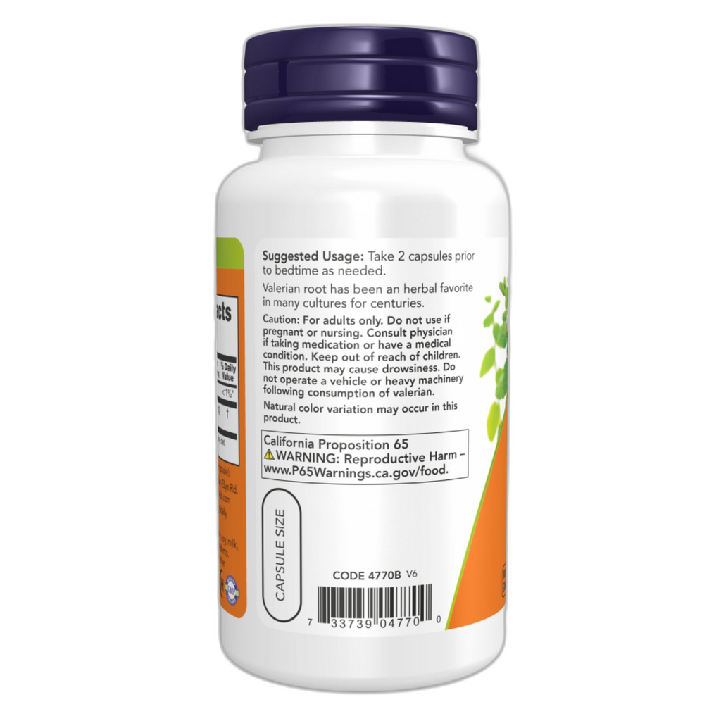 Корінь валеріани 500 мг - - Now Foods