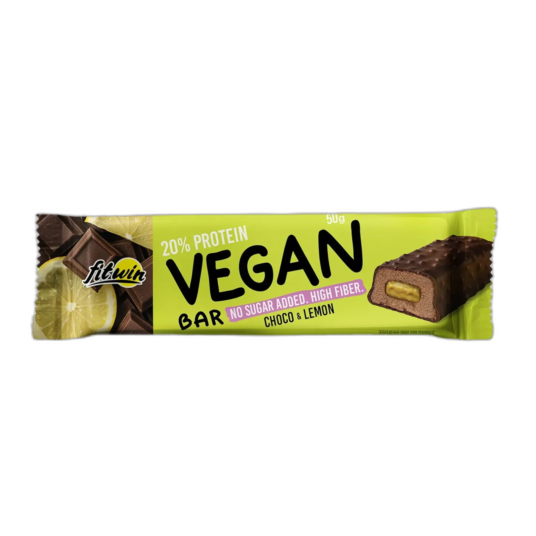 Веганський Bar - 12x50 г Chocolate та Lemon - FitWin