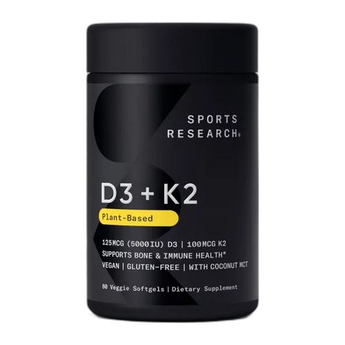 Веганський D3 5000 МО + Вітамін K2 100 мкг - 60 капсул - Sport Research