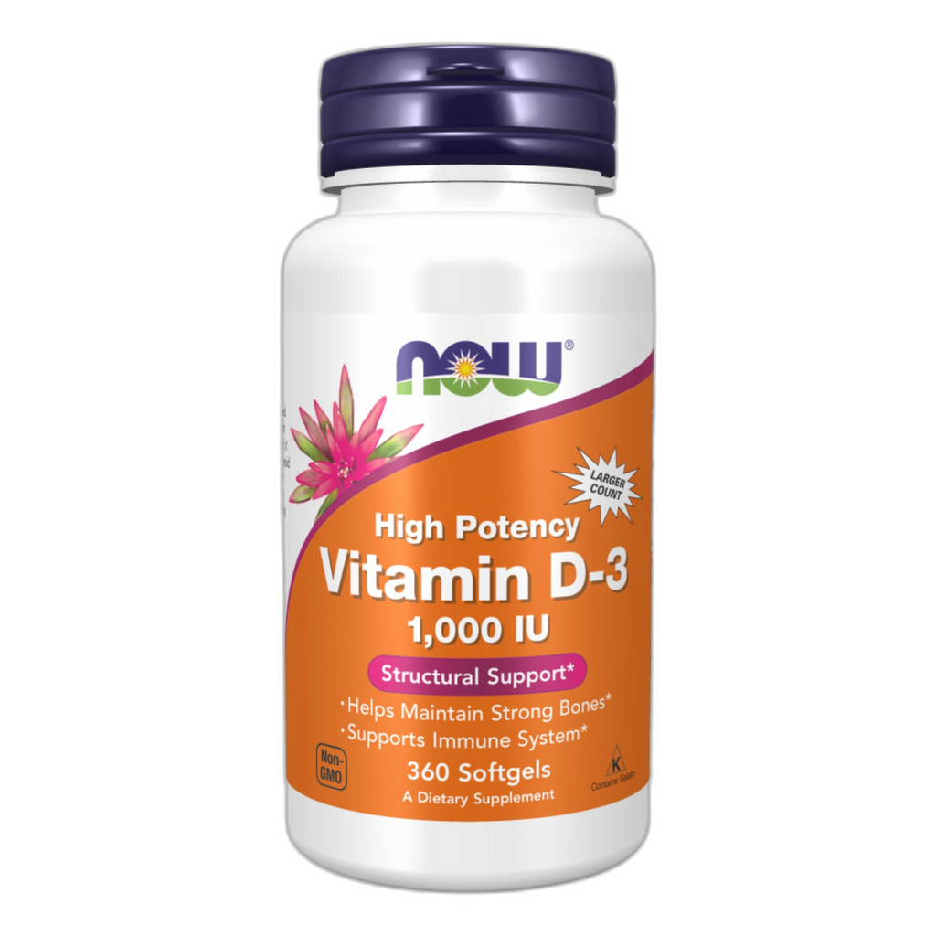 Вітамін D3 1000 МО - 360 капсул - Now Foods