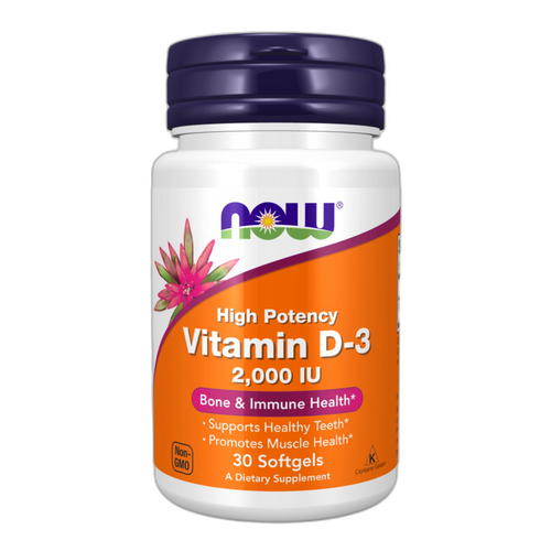 Вітамін D3 2000 МО - 30 капсул - Now Foods
