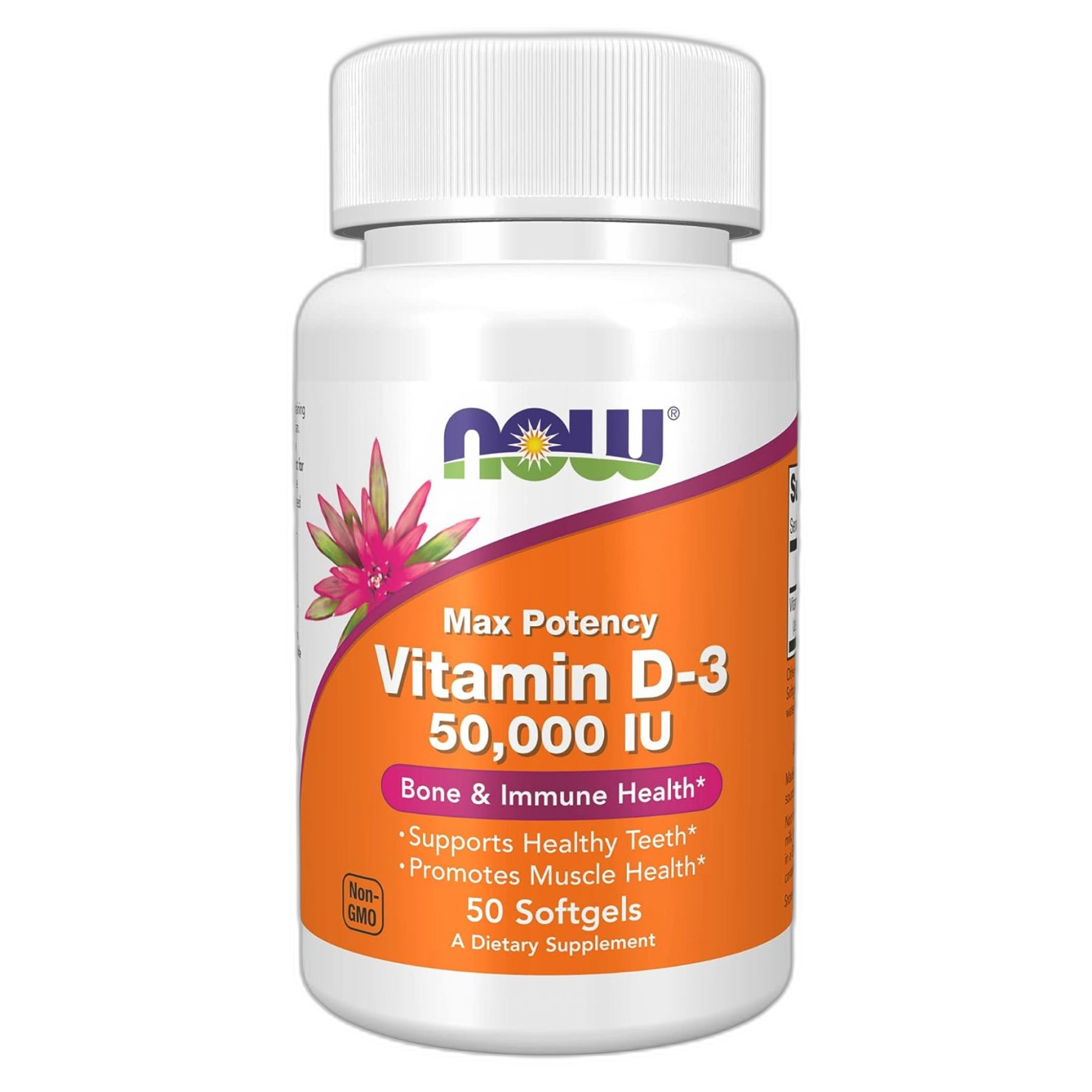 Вітамін D3 50,000 МО - 50 капсул - Now Foods