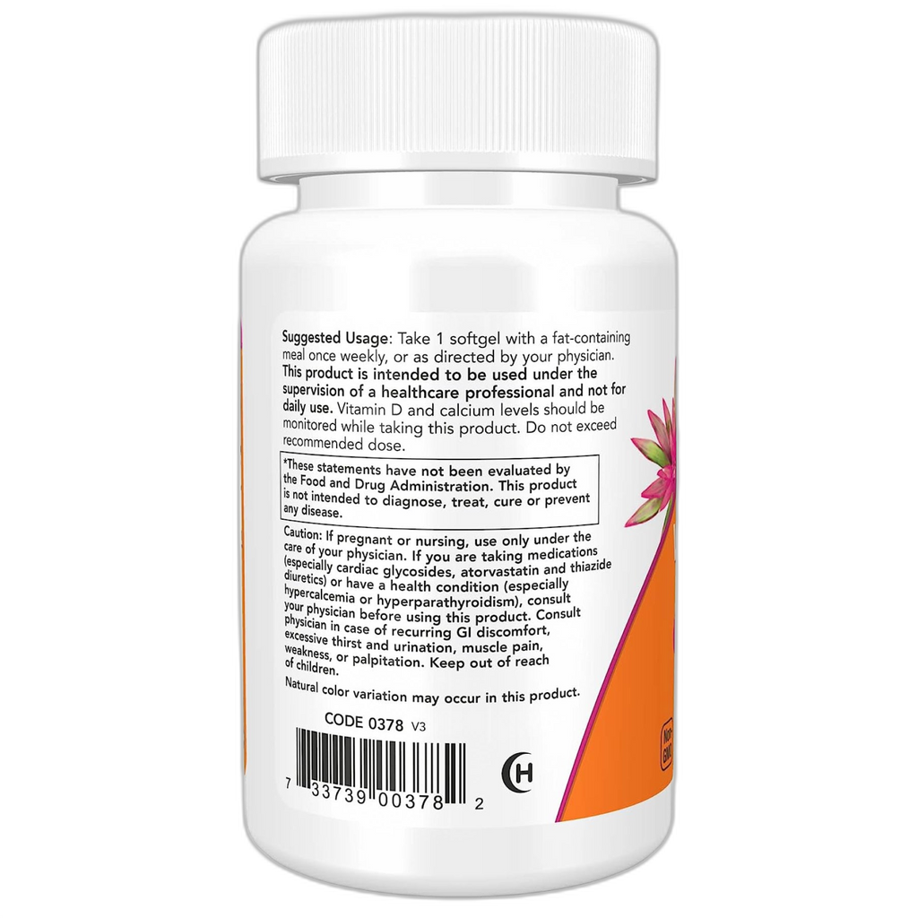 Вітамін D3 50,000 МО - 50 капсул - Now Foods