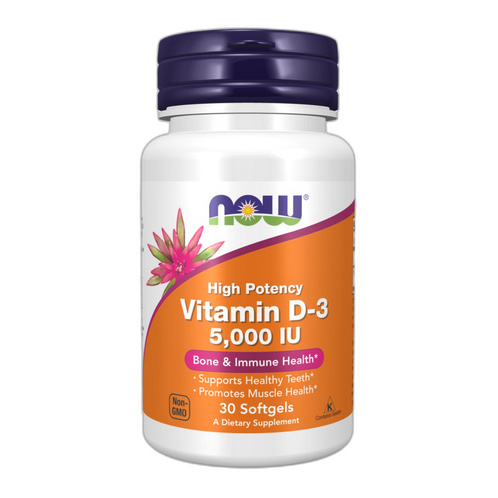 Вітамін D3 5000 МО - 30 капсул - Now Foods