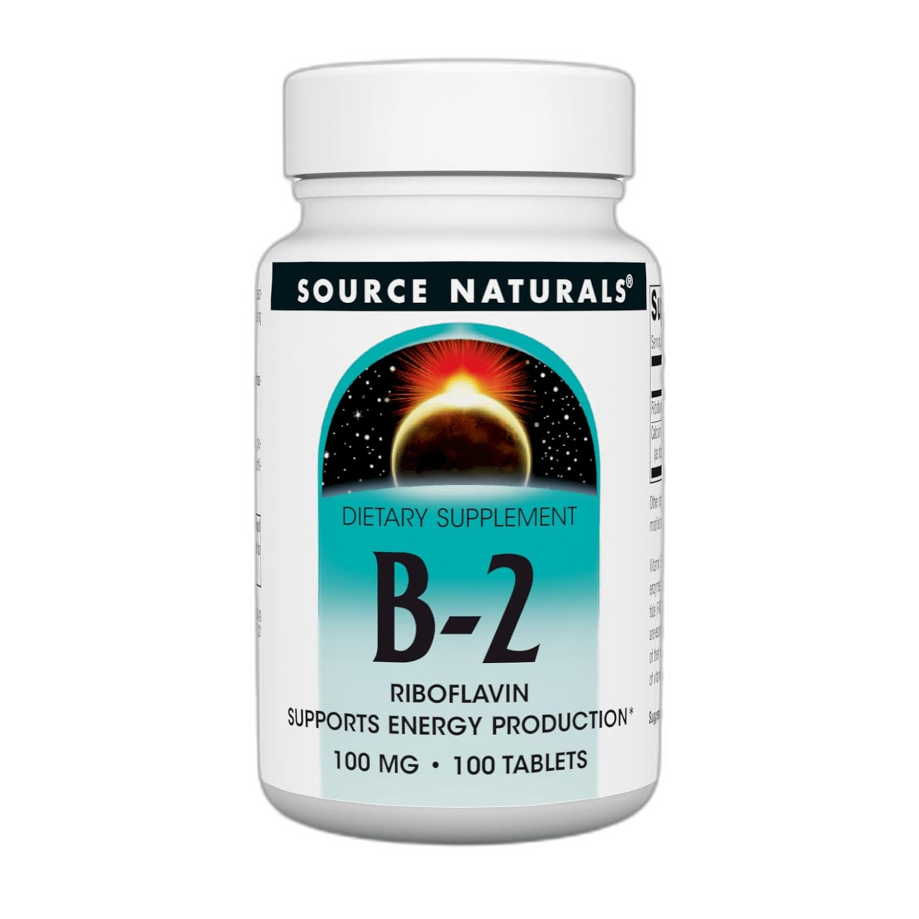 Вітамін B-2 100 мг - 100 таблеток - Source Naturals