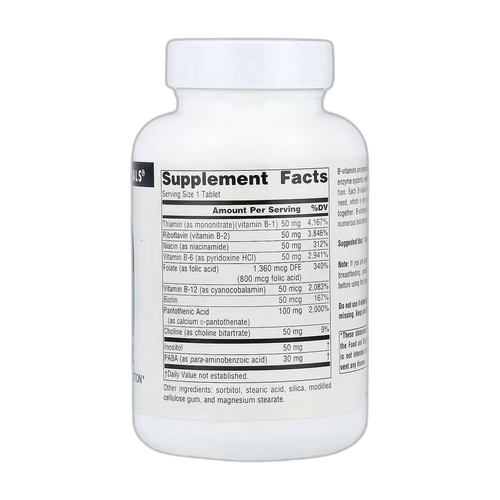 Vitamin B-50 Комплекс 50 мг - 50 таблеток - Source Naturals