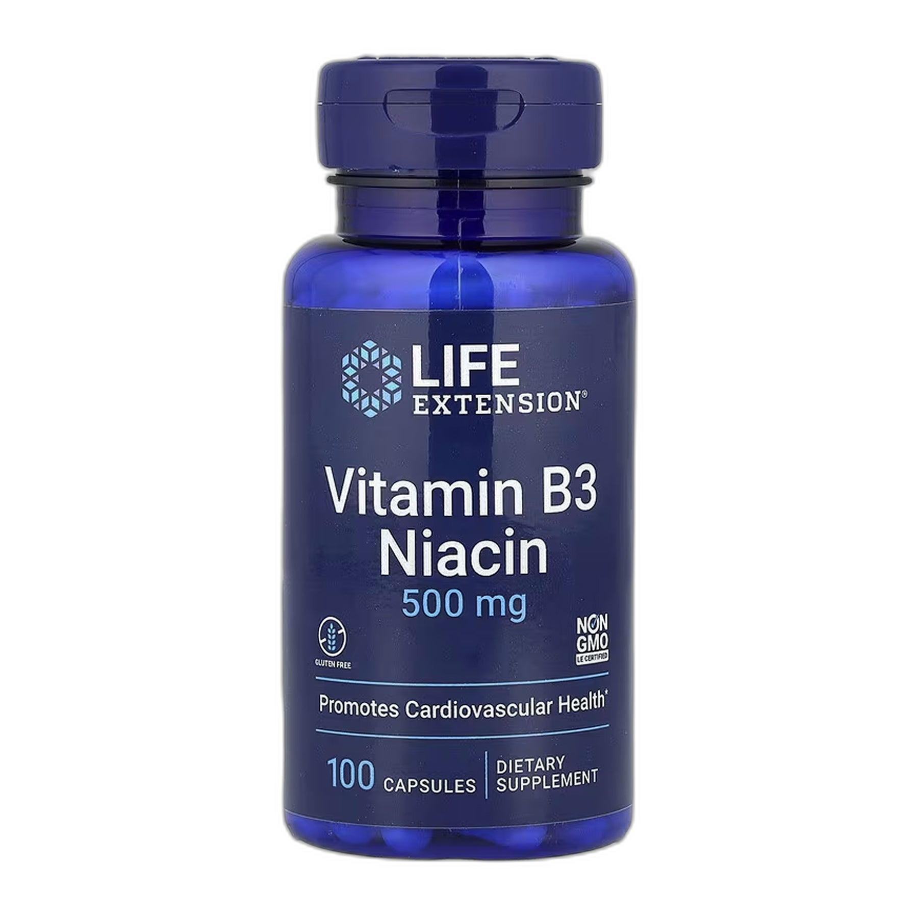 Vitamin B3 Ніацин 500 мг - 100 капсул - Life Extension