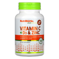 Вітамін C+D3 та Цинк - 100 капсул - Nutribiotic