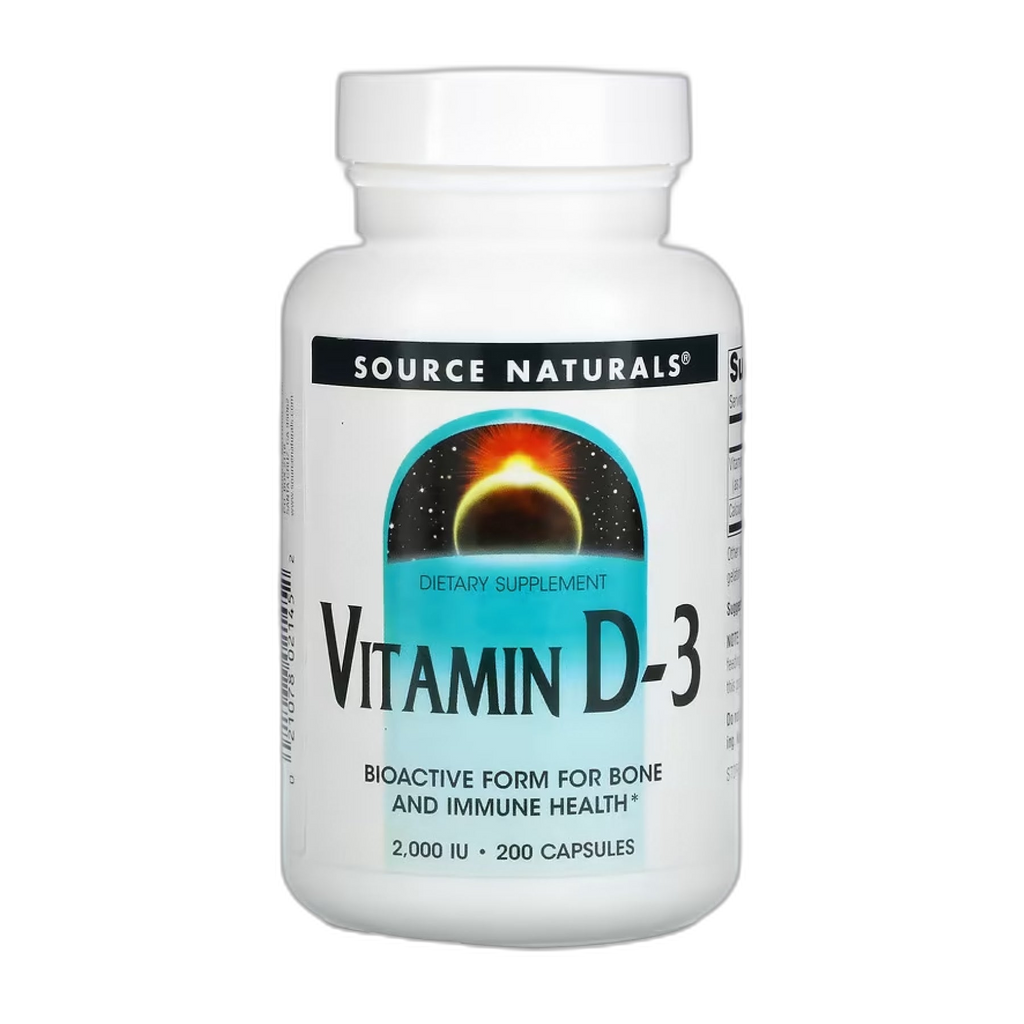 Вітамін D3 2000 МО - 200 капсул - Source Naturals