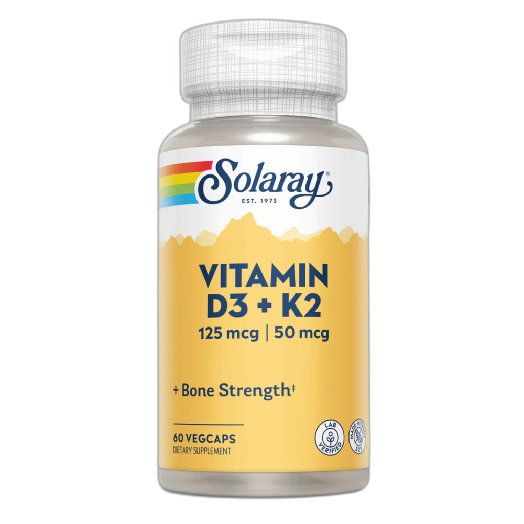 Вітамін D3 та K-2 - 60 капсул - Solaray