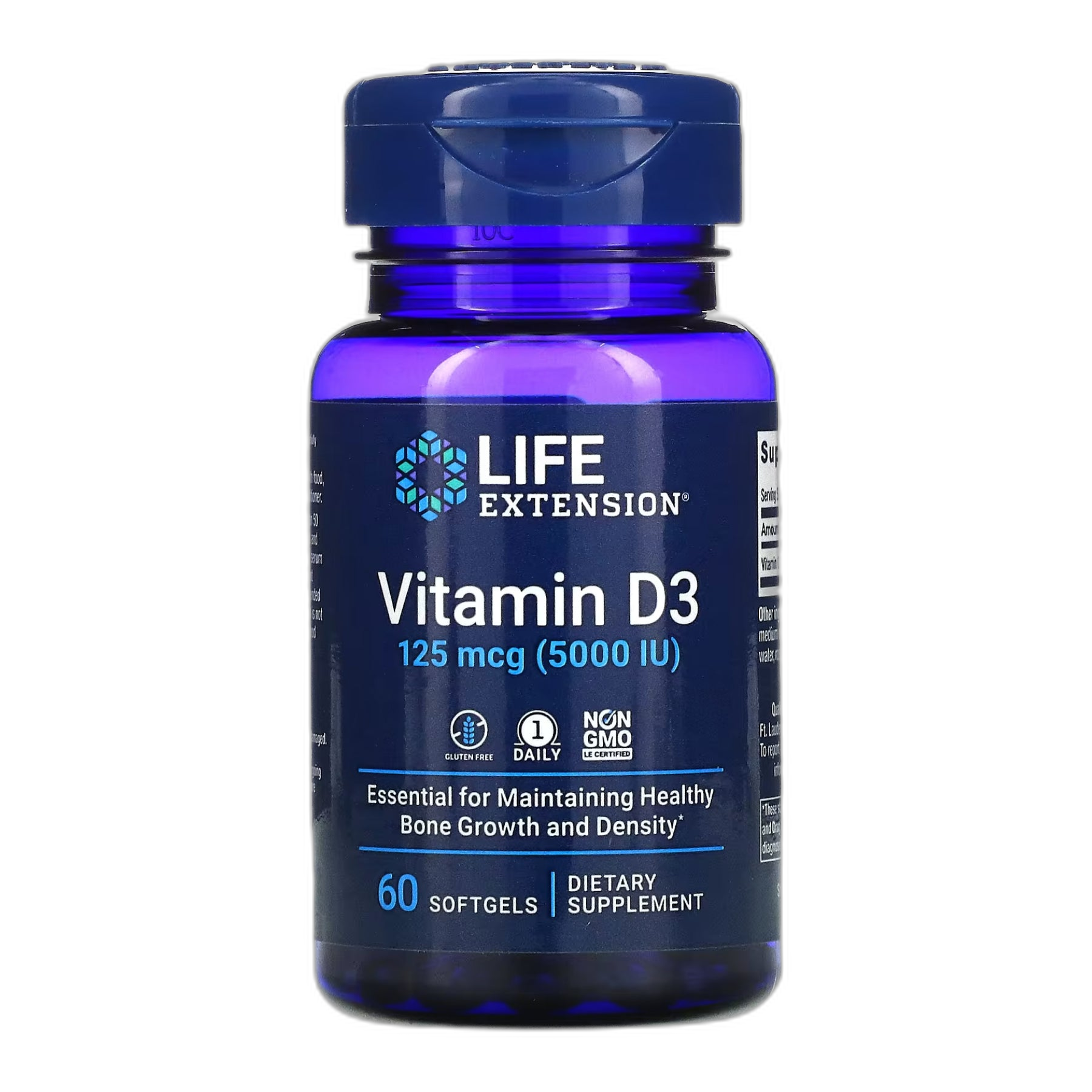 Вітамін D3 125 мкг (5000 МО) - 60 капсул - Life Extension