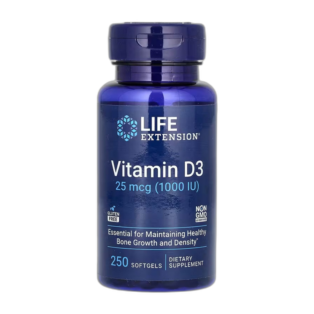 Вітамін D3 25 мкг (1000 МО) - 250 капсул - Life Extension