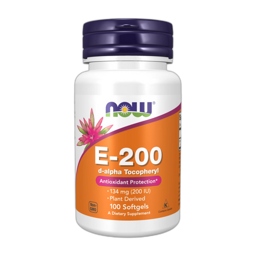 Вітамін E-200 Д-Алфа Токоферил - 100 капсул - Now Foods