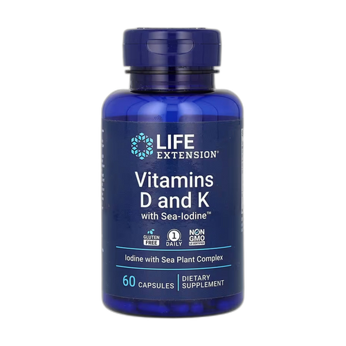 Вітаміни D та K з Sea-Йод™ - 60 капсул - Life Extension