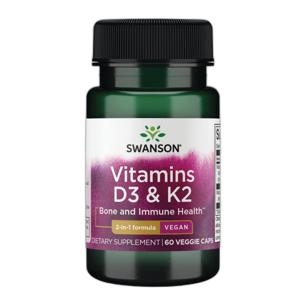 Вітаміни D3 та K2 2000 МО та 75 мкг - 60 капсул - Swanson