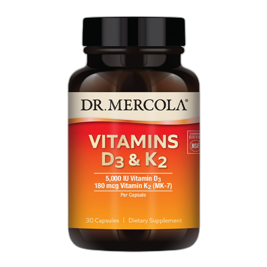 Вітаміни D3 та K2 - 30 капсул - Dr. Mercola