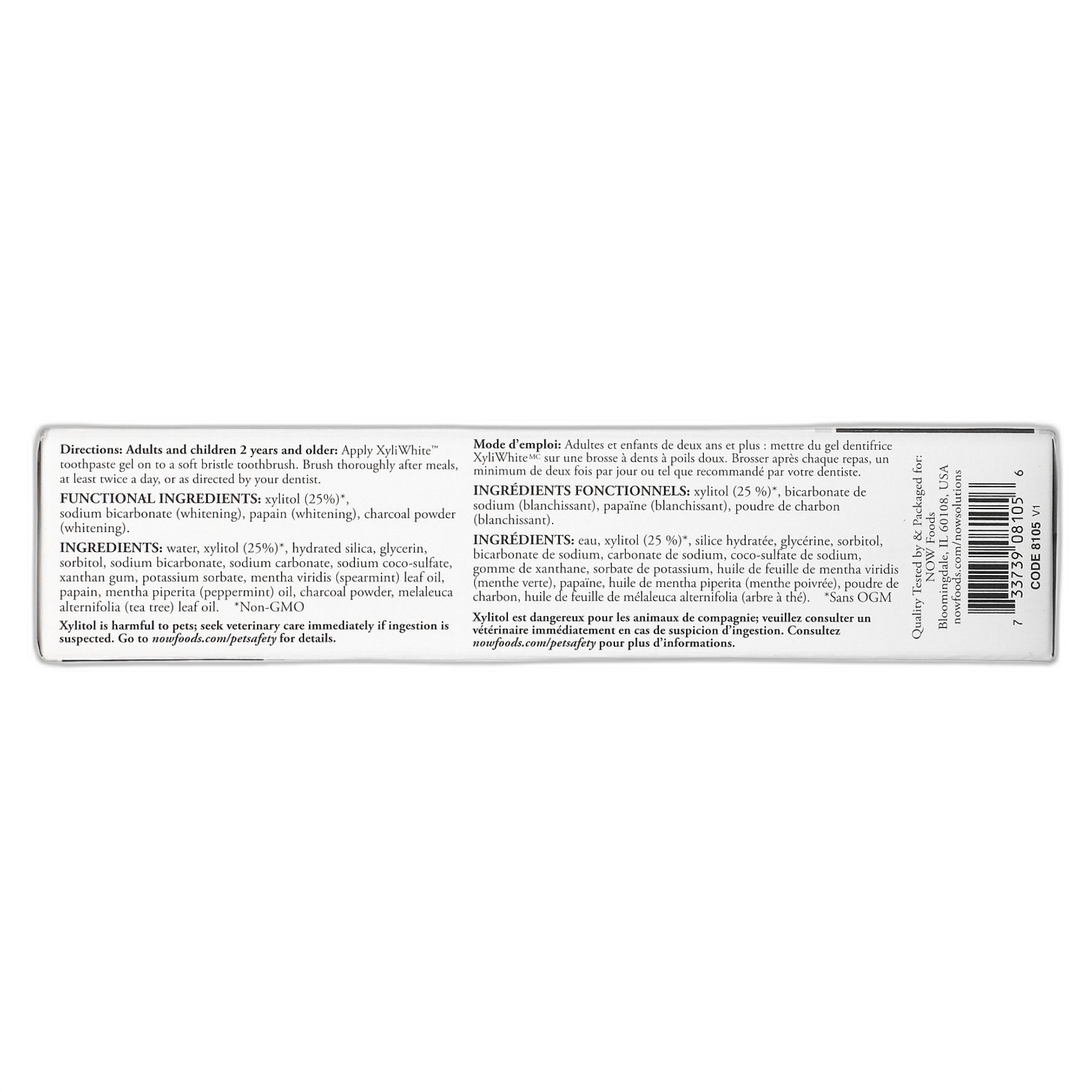 Xyliwhite Charcoal Refresh Toothpaste - 6.4 oz - Now Foods