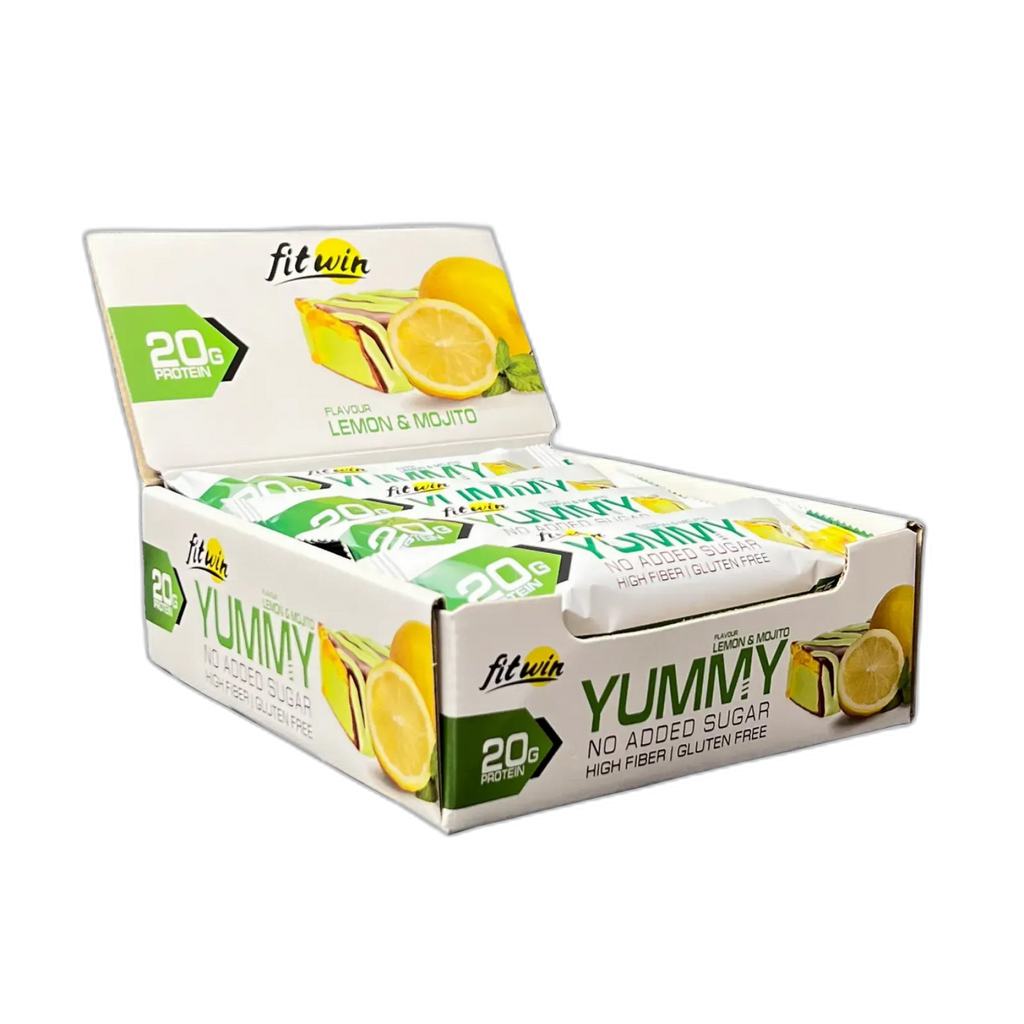 YummY протеїновий батончик лимон-мохіто - 12x55 г - FitWin